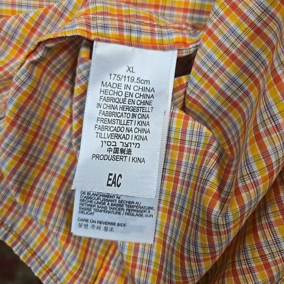 Exofficio Fishing Shirt Men Size XL Roll Tab Sleeve Button Up Vented Caped Plaid - Picture 8 of 9